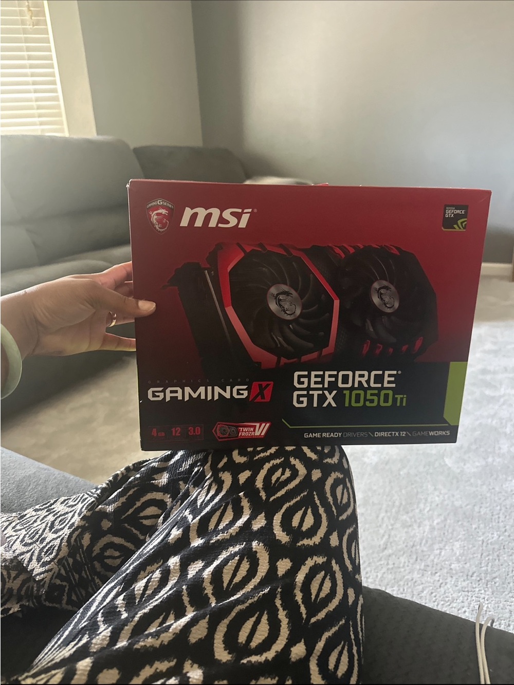 MSI GeForce GTX 1050 Ti Gaming X Graphics Card - Red & Black
